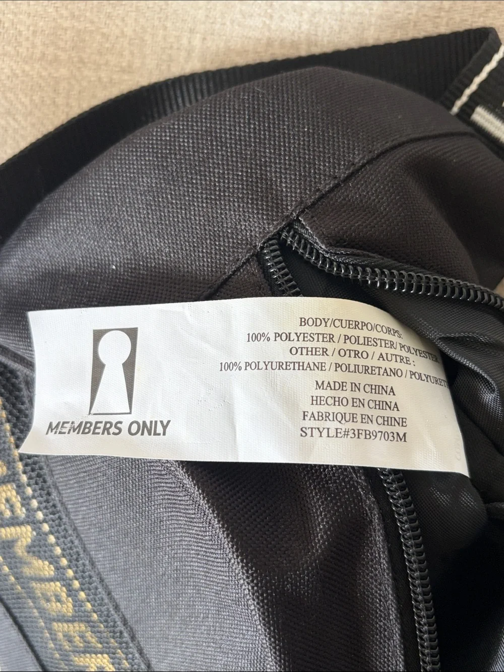 Members Only Mesh Printed Black Fanny Pack